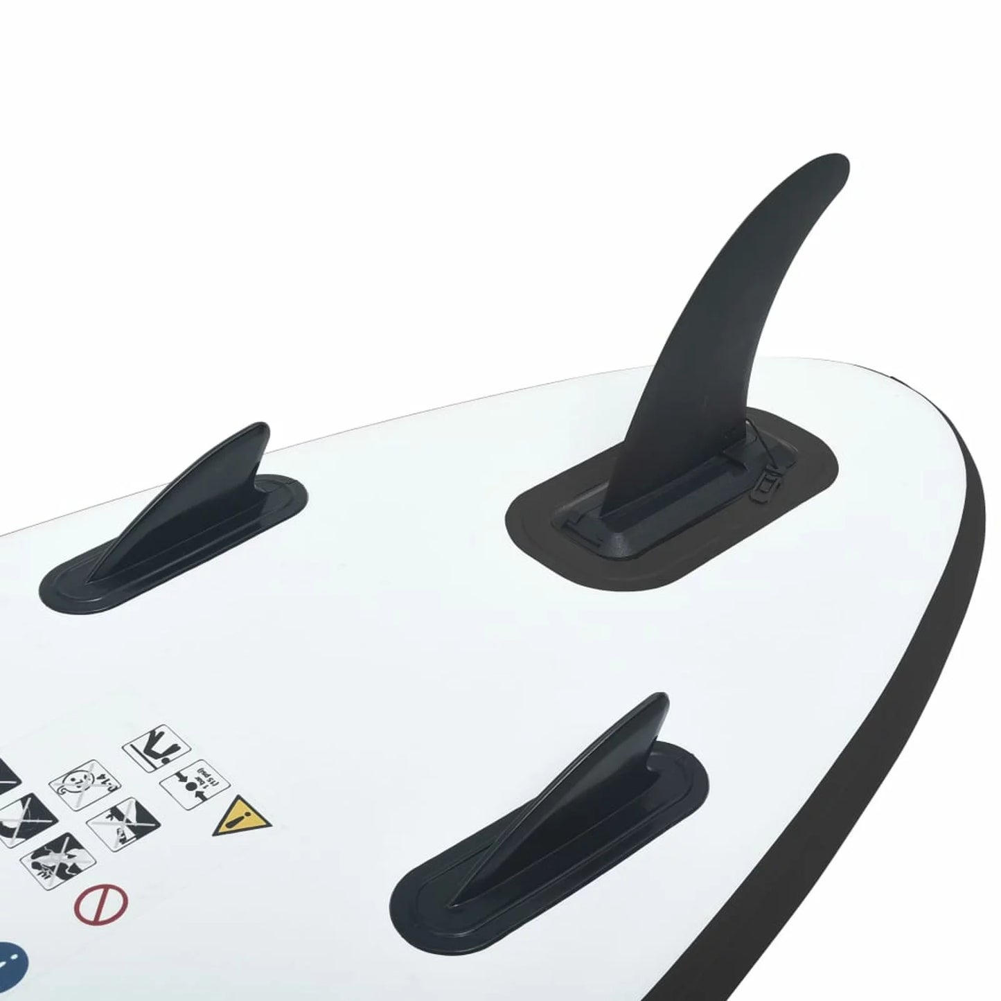 Walmeck inflatable paddleboard set black and white