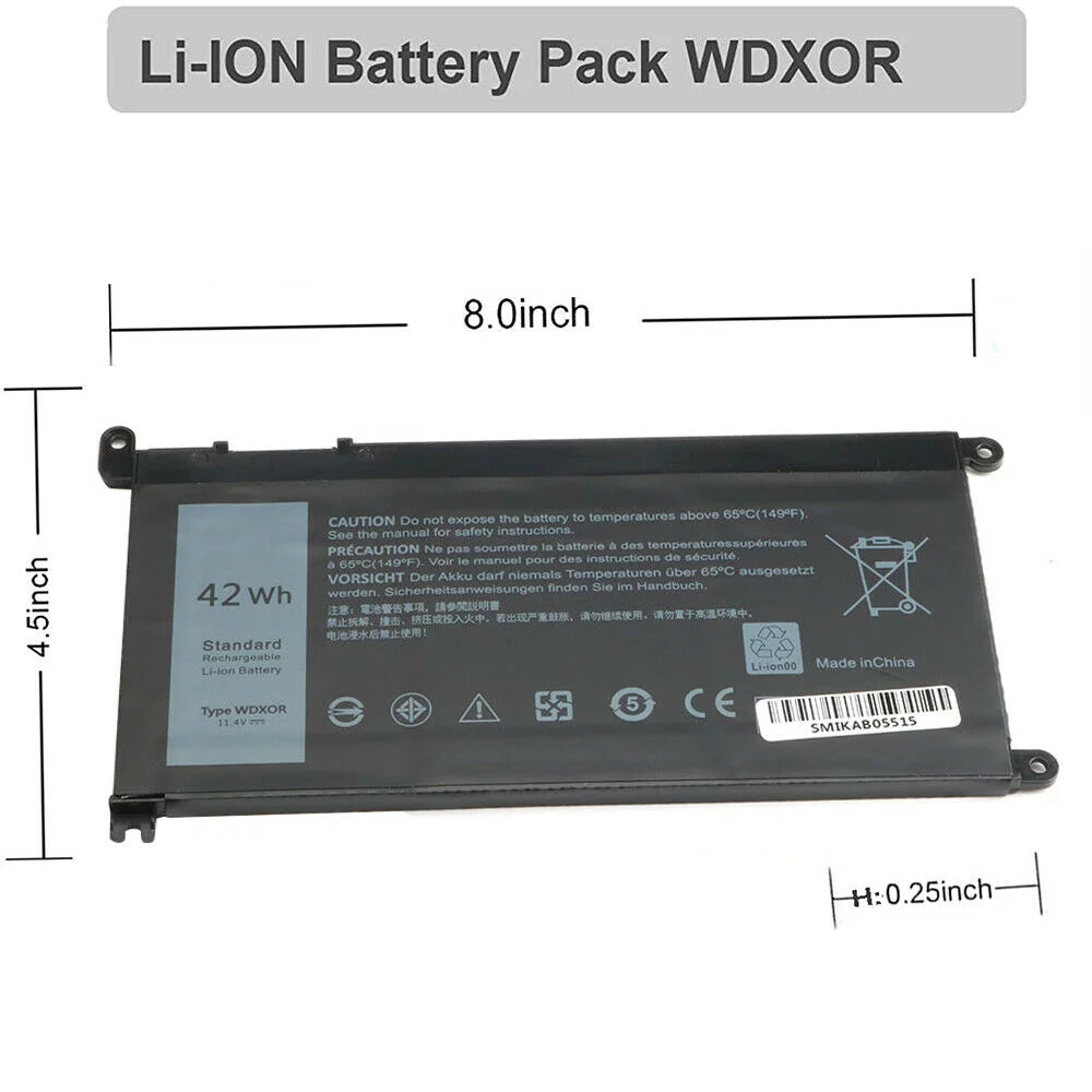 42wh wdx0r battery for dell inspiron 5565 7573 series p66f p75f p69g cymgm