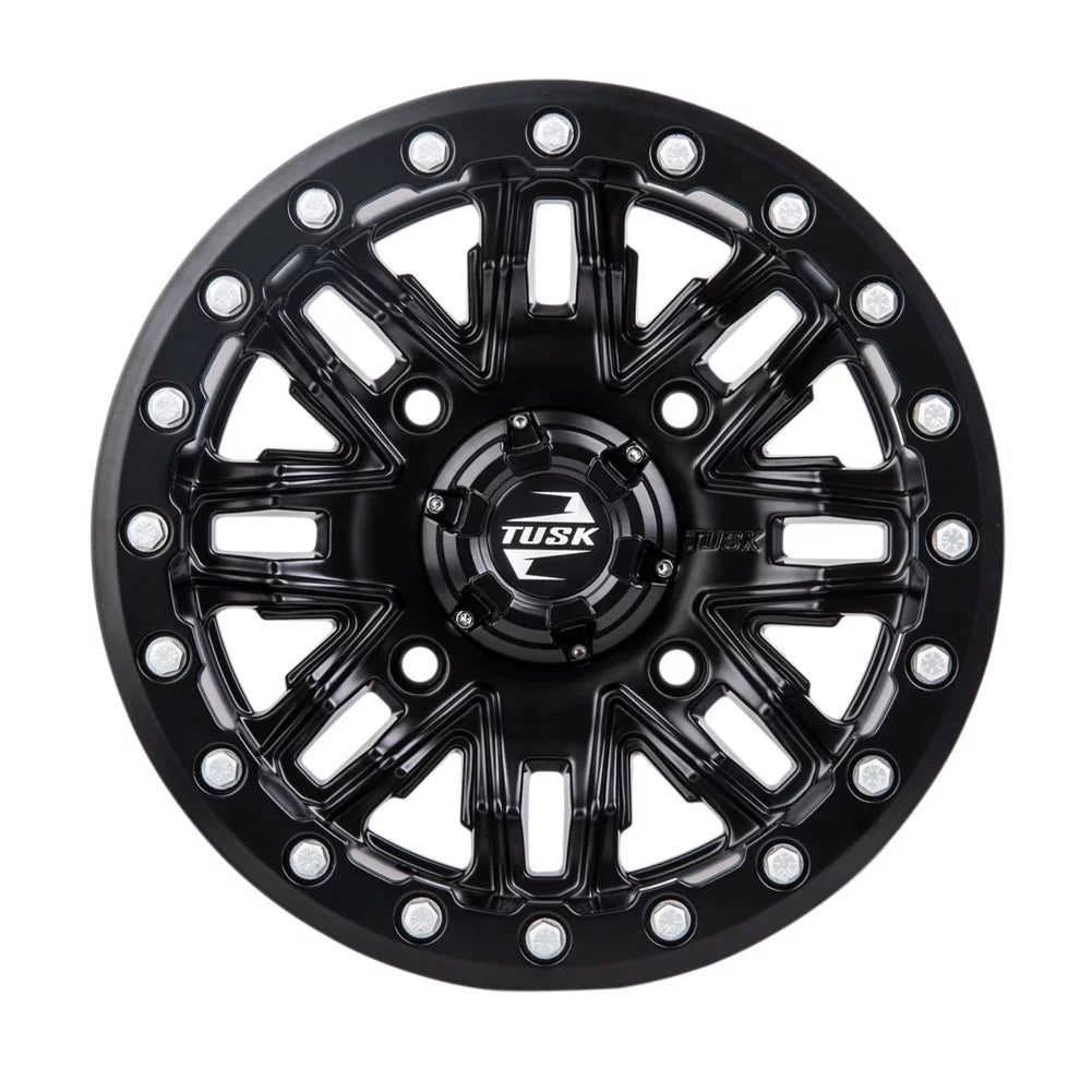 4/137 tusk nebo beadlock wheel 14x7 5.0 + 2.0 matte black for can-am defender hd10 pro limited 2021-2022