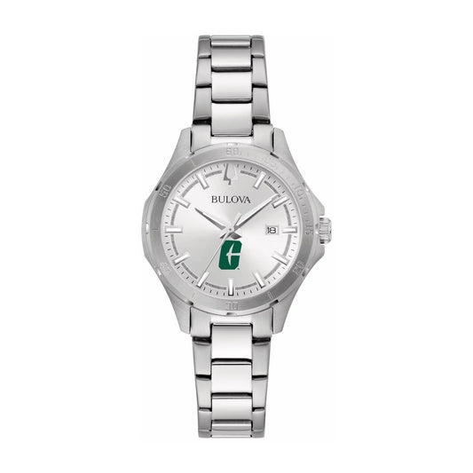 Women's bulova silver charlotte 49ers stainless steel classic sport watch