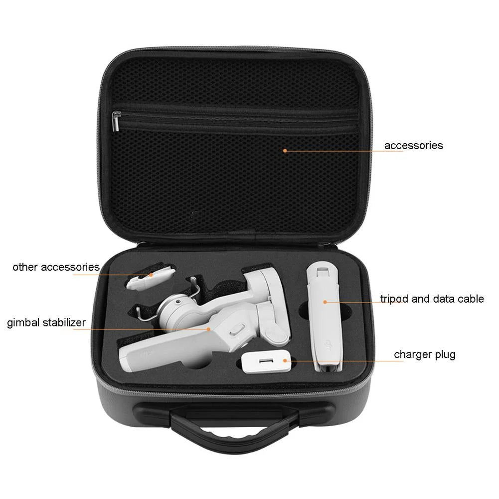 Two-way zipper carry storage bag travel case handbag stabilizer for dji om 4 for osmo mobile 3