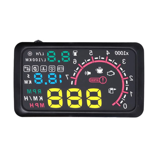 Andoer drive safely with head up display, speedometer, water temperature, mileage, flexible alarm modes