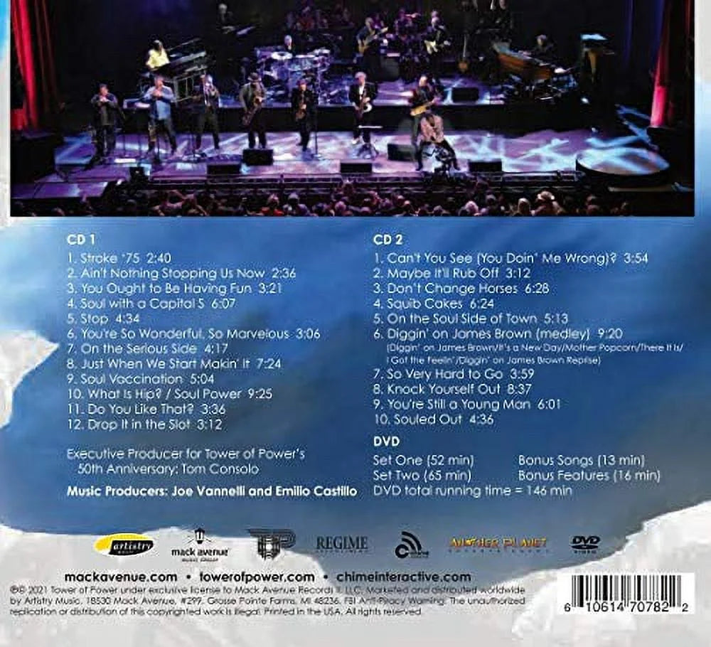 Tower of power - 50 years of funk & soul: live at the fox theater - oakland ca - june   2018 - r&b / soul - cd