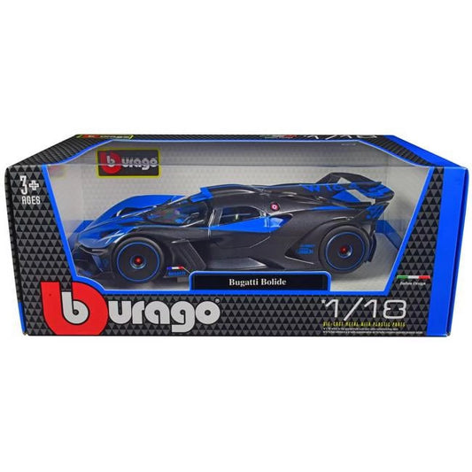 Bburago 11047bl bugatti bolide blue & carbon gray 1-18 diecast model car