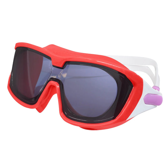 Speedo junior pro view mask - poppy red/iris