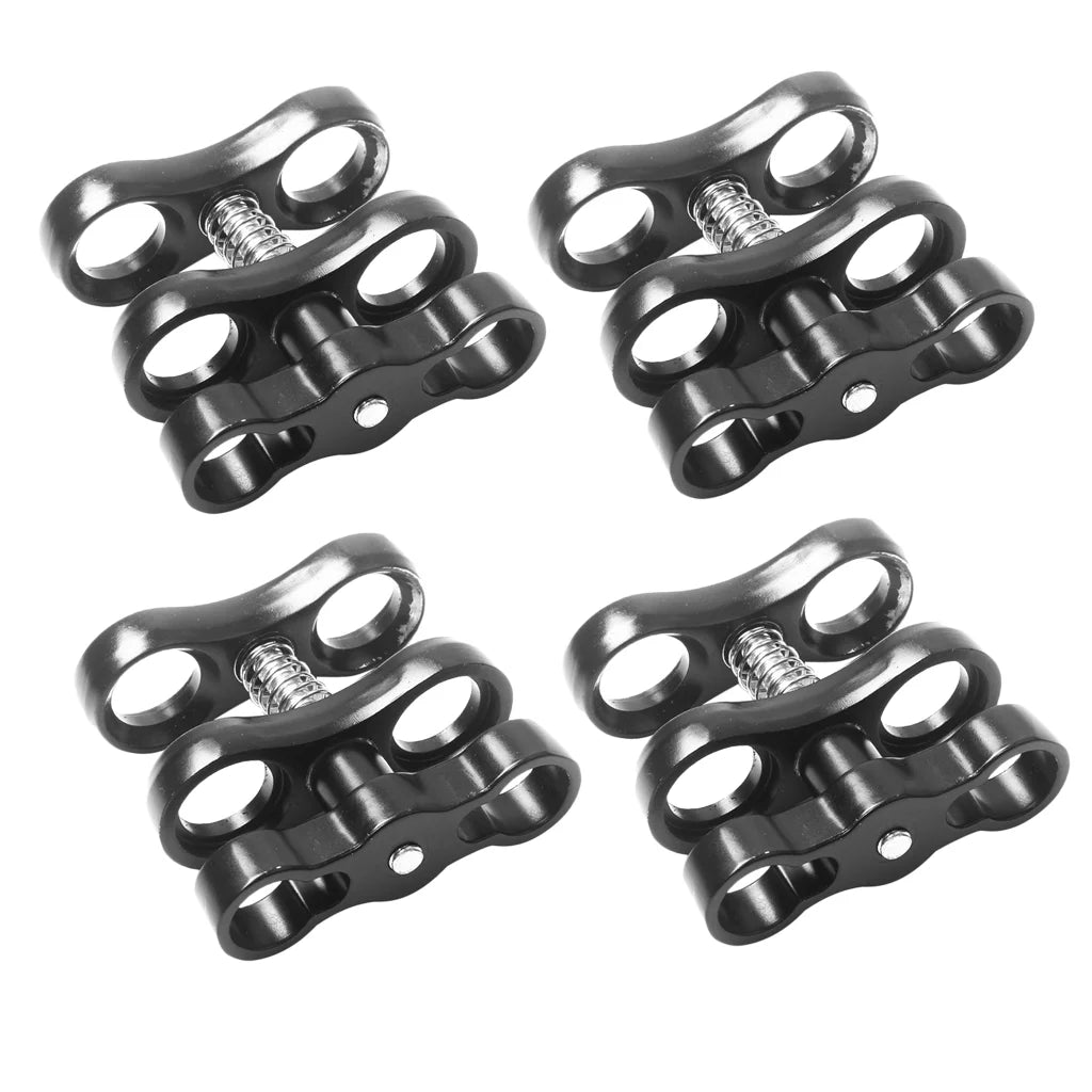 4 pack scuba diving butterfly clips set dive camera flashlight lights arm clamps