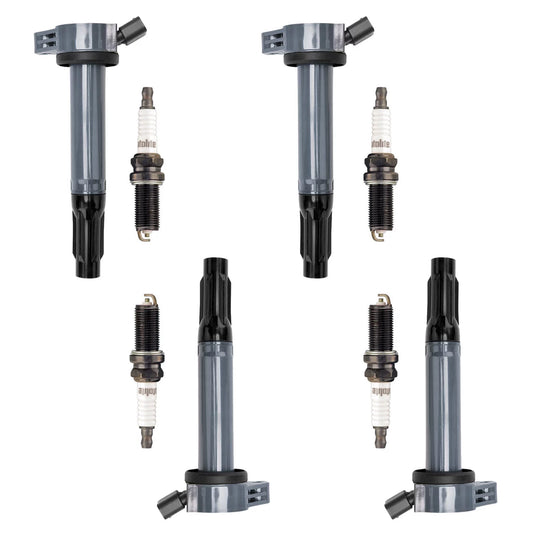 4 ignition coils and 4 autolite spark plugs compatible with 2007-2019 lexus es300h es350 lx570 uf487