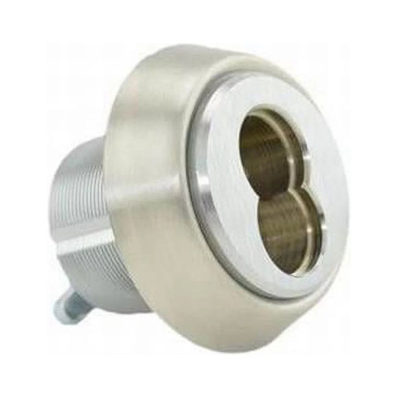 7 pin standard mortise cylinder adams rite cam with ring, satin chrome