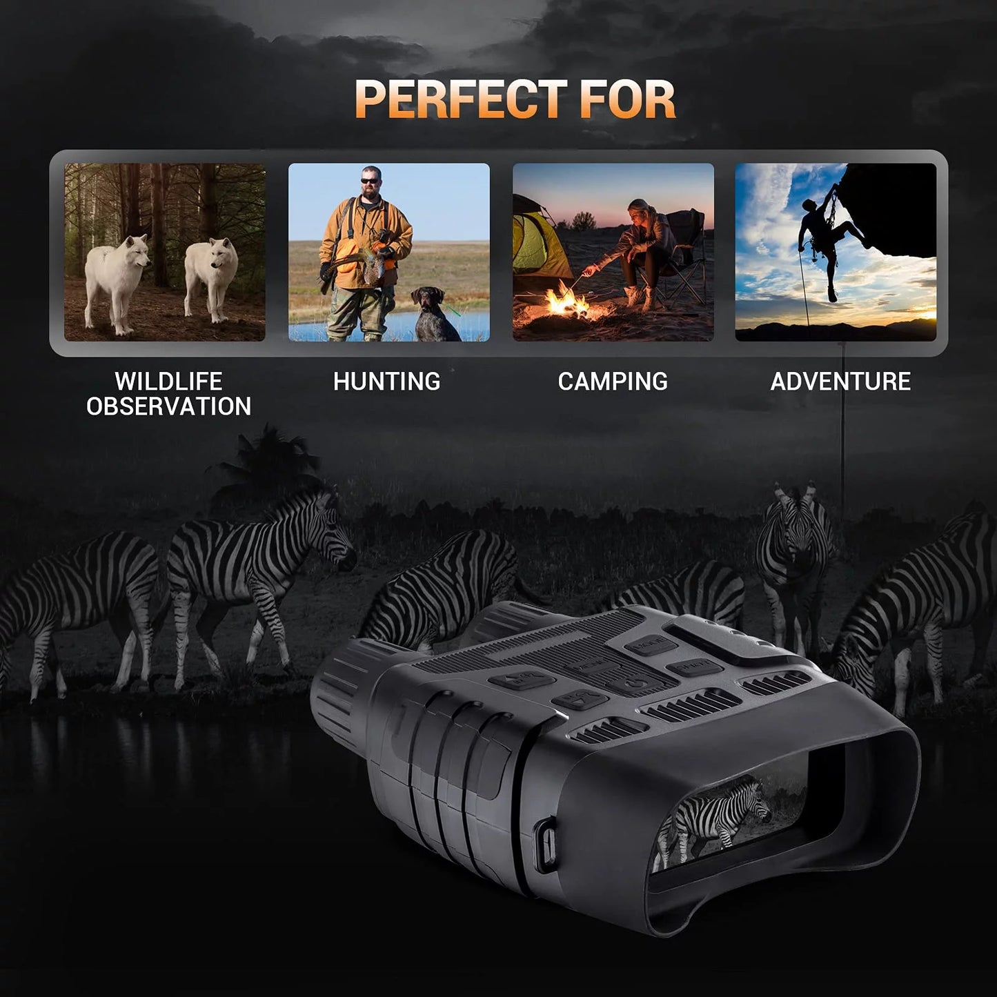 Bebang night vision binoculars, infrared night vision goggles with hd video and photo modes, 32gb card, viewing from 984ft/300m