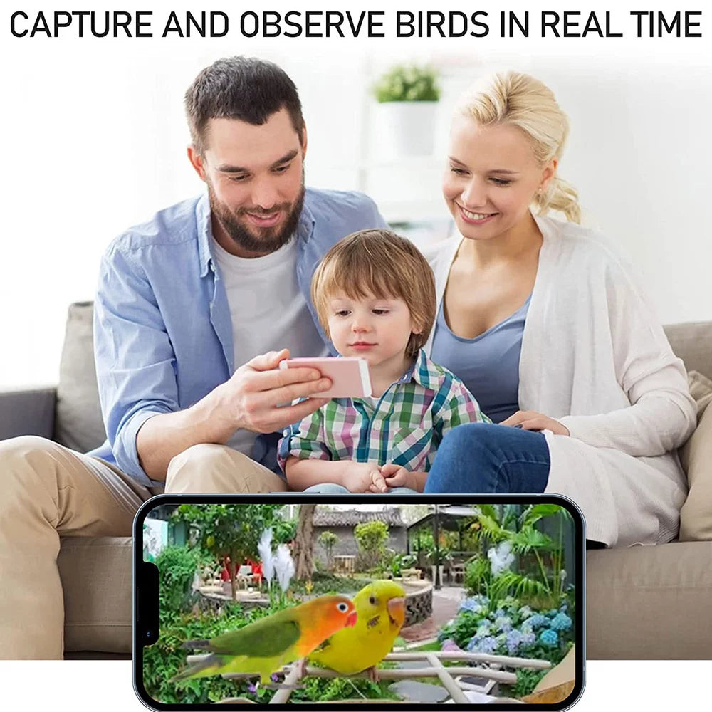 Tomshoo bird device,auto capture video camera 1080p auto identify species ip65 notification ai identify andreal-time tf species ip65 waterproof video andsmart feeder wifi huiop solar