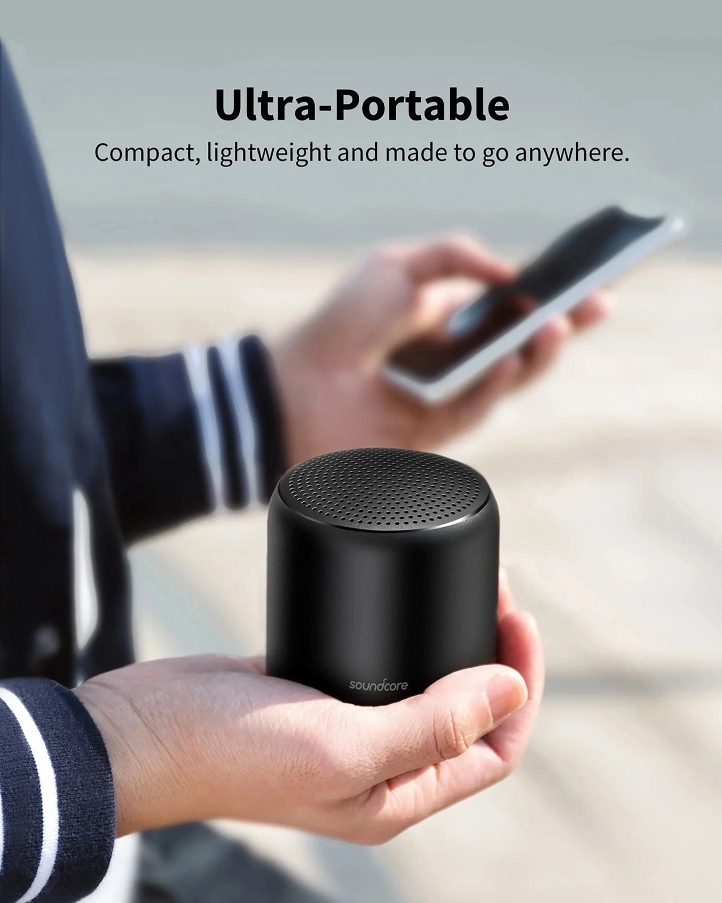 Soundcore by anker- mini 2 portable speaker | ipx7 waterproof | 15-hour playtime | black | a3107z11