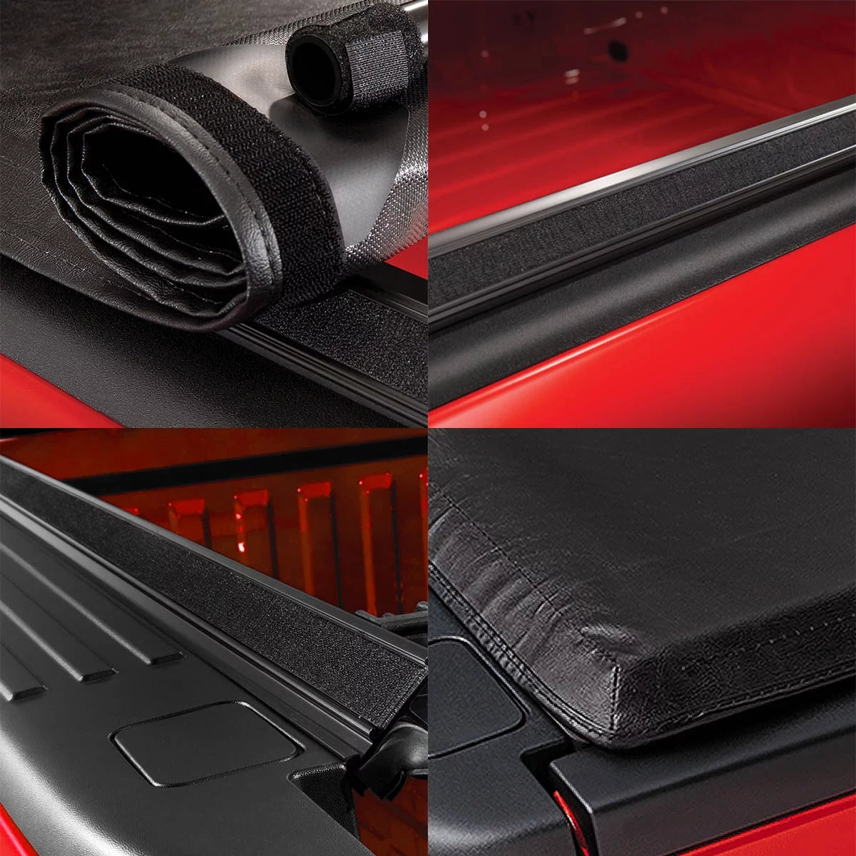 Auto drive soft roll up truck bed tonneau cover fits 15-19 chevy colorado / gmc canyon 5ft bed