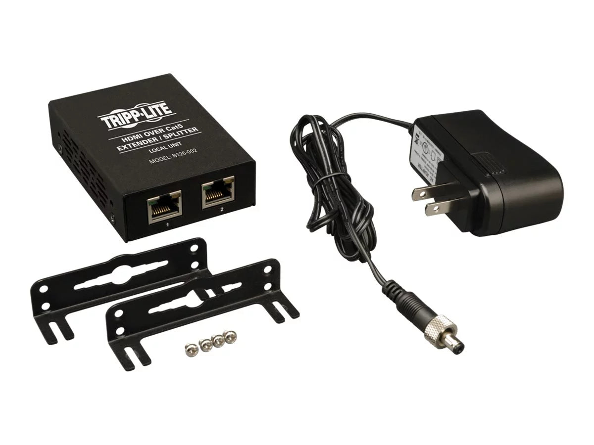 Tripp lite 2-port hdmi over cat5/cat6 a/v extender/video splitter 150ft b126002