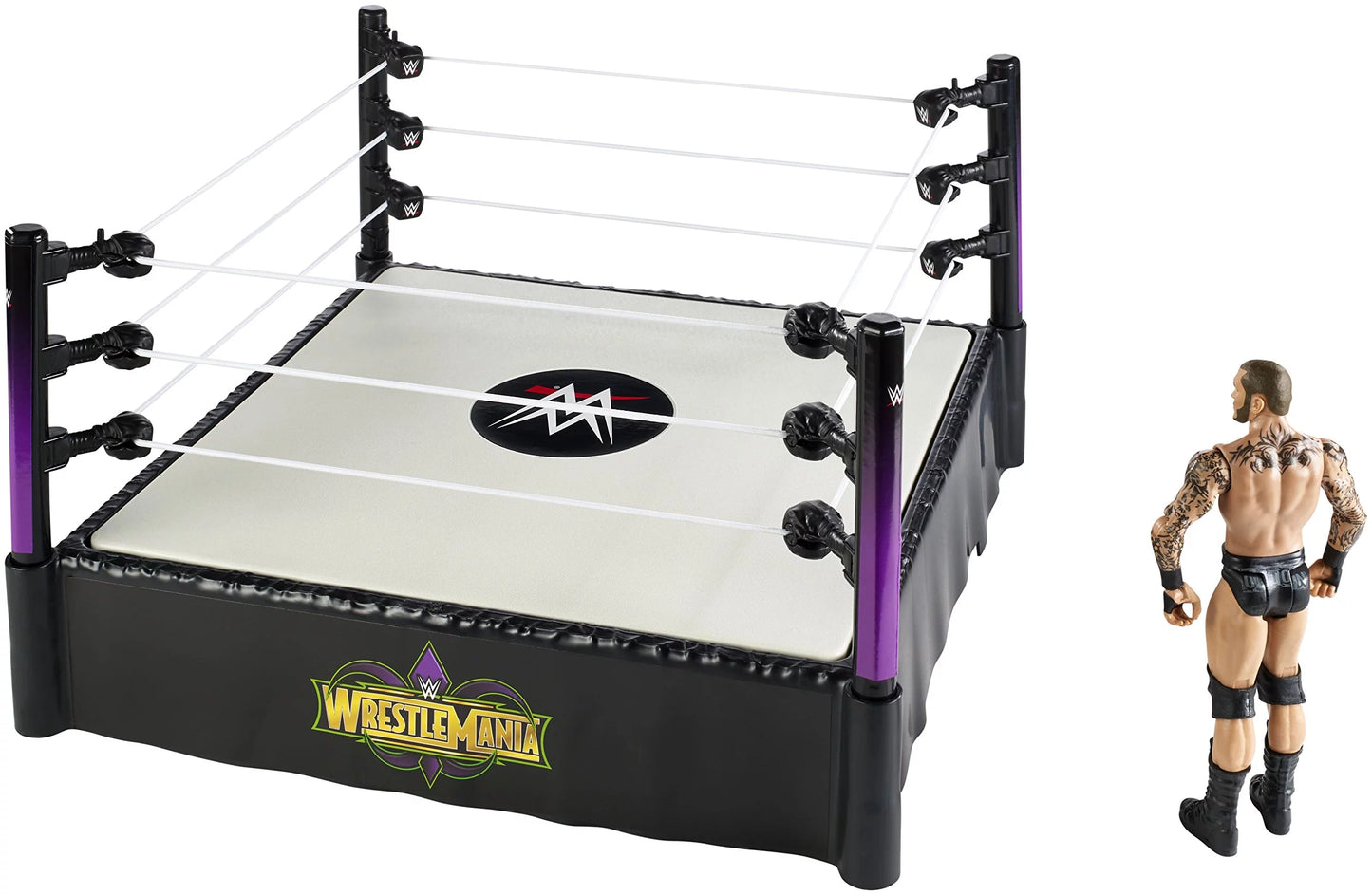 Wwe wrestling wrestlemania ring playset [includes randy orton]