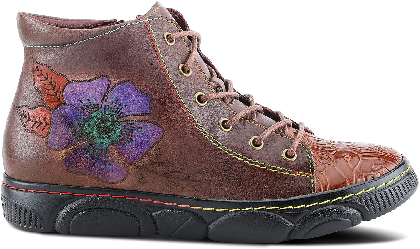 Spring step lartiste womens daniellet sneaker 5.5-6 brown multi