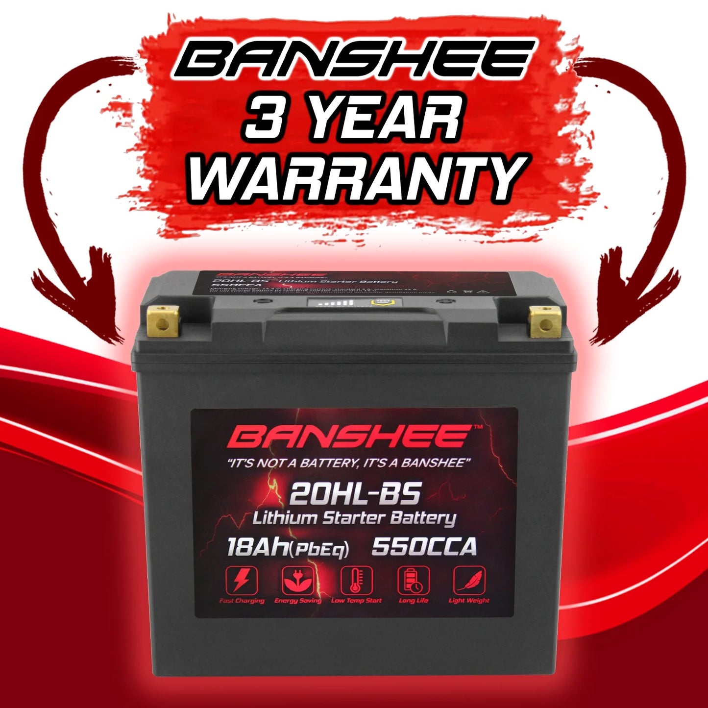 Banshee 20l-bs lifepo4 motorsports battery compatible with yamaha gp1800r 2019 to 2019