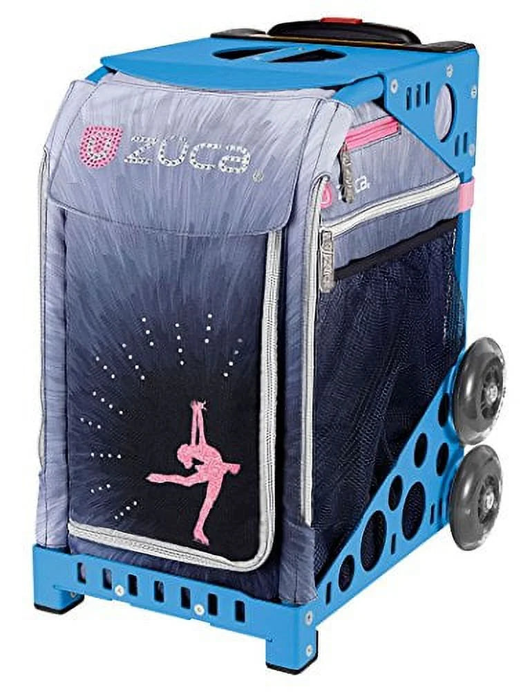 Zuca bag ice dreamz lux insert & blue frame w/ flashing wheels