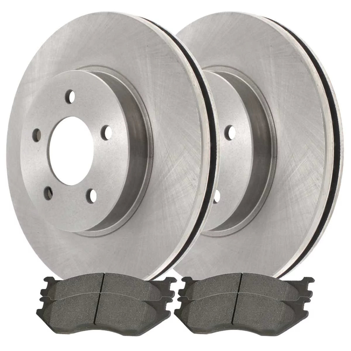 Autoshack front brake rotors and ceramic pads kit driver and passenger side replacement for 2002 2003 2004 2005 dodge ram 1500 2004-2006 durango 3.7l 4.7l 5.7l 5.9l v6 v8 4wd rwd