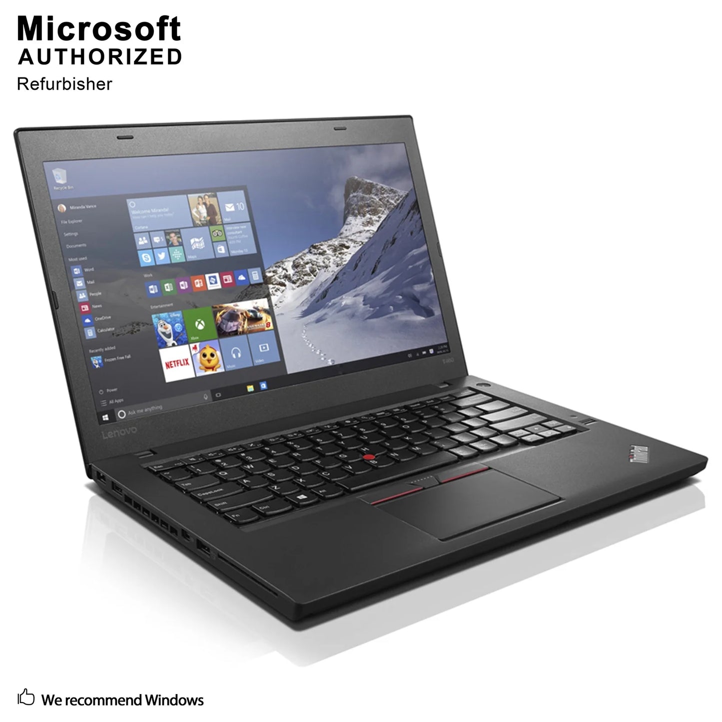 Used grade a lenovo thinkpad t460 14" laptop, intel core i5-6300u up to 3.0g, 8g ddr3l, 500g, minidp, hdmi, usb 3.0, w10p64-multi languages support (en/es/fr)