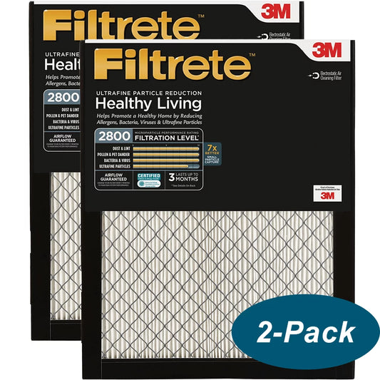 3m filtrete 2800 mpr ultrafine particle reduction filters 16x20x1 2-pack