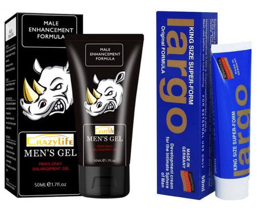 2pc rhino gold gel special gel for men – largo cream pure moisturizing gel for men rhino gold gel | 1.69 fl.oz | pack of 2