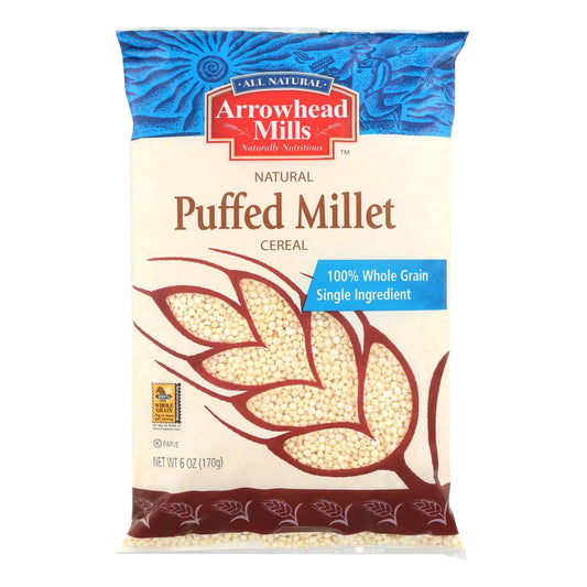 Arrowhead mills - all natural puffed millet cereal - case of 12 - 6 oz.