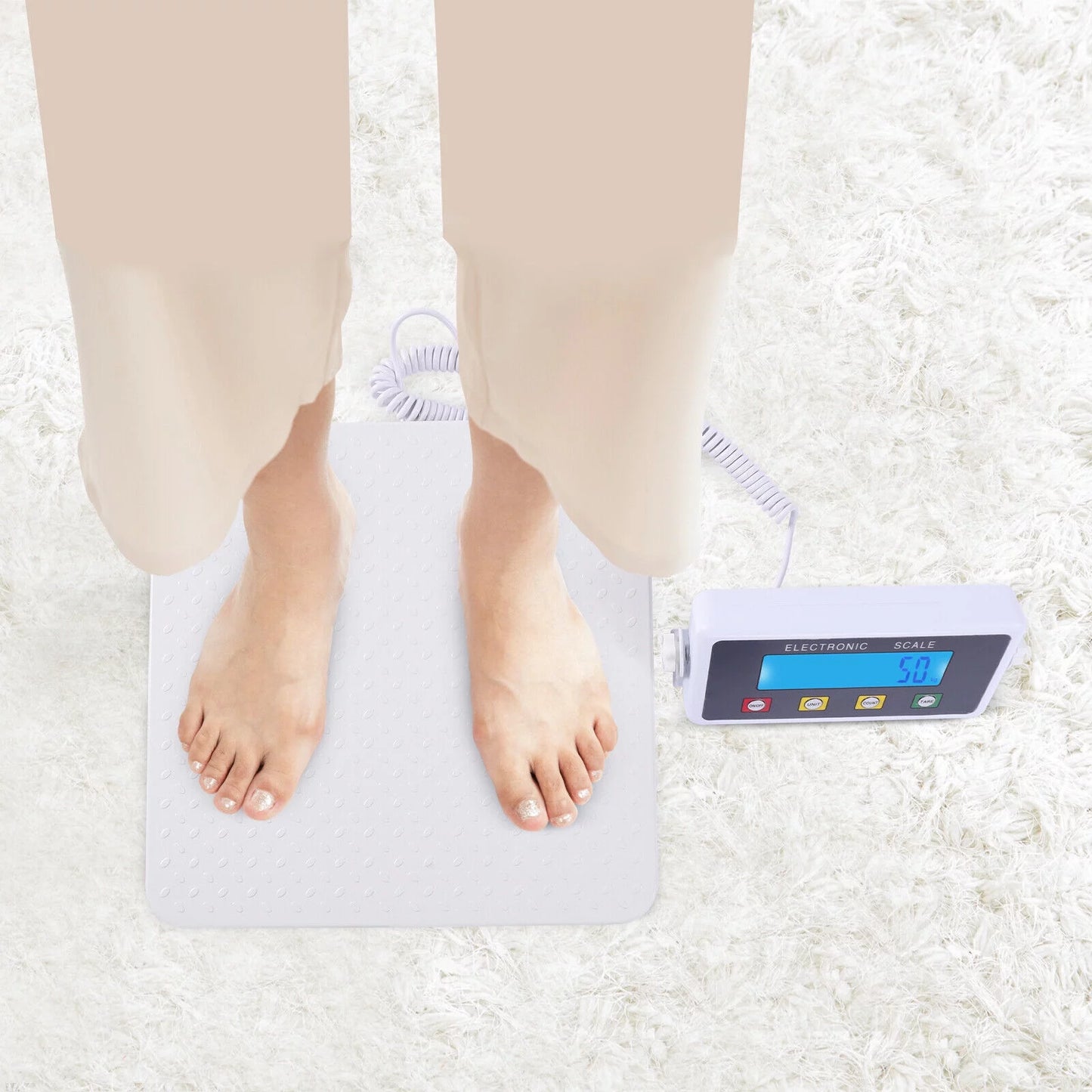 Zhdnbhnos 660lbs medical scale high-precision digital display electronic body weight scale heavy duty large platform physician scale wrestling scale