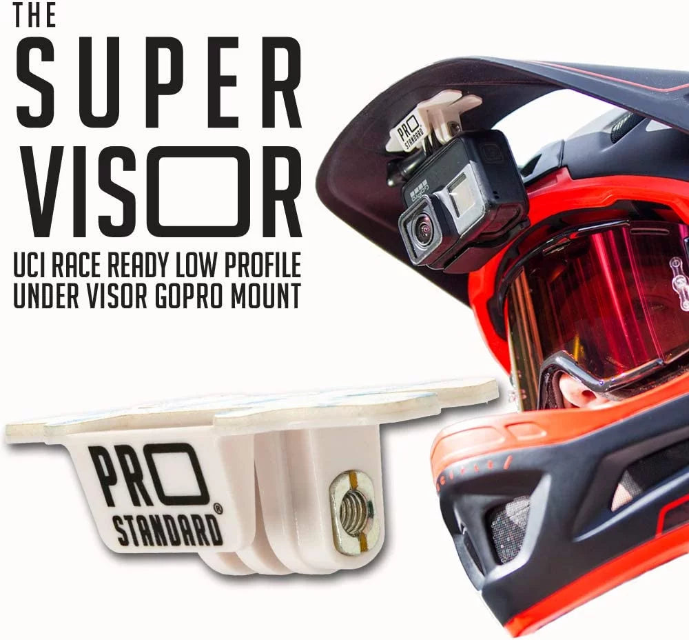 Super visor 2.0 low profile under visor helmet mount for gopro cameras