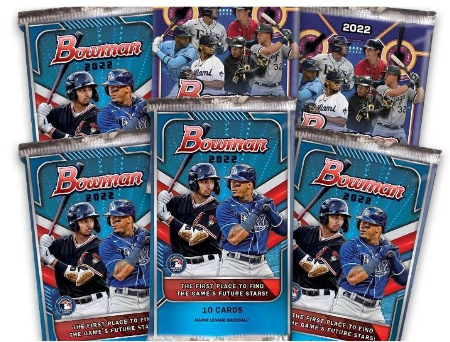 2022 topps mlb bowman baseball trading card mega box - 50 cards!