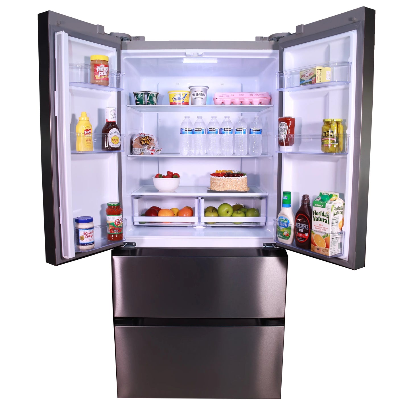 Avanti frost free french door refrigerator, 18.0 cu. ft., in stainless steel (fffdd18l3s)