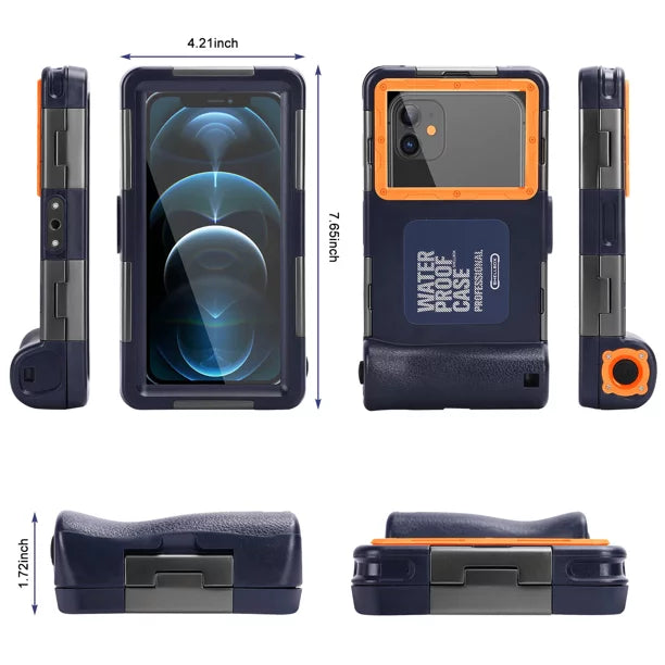 Urbanx professional [15m/50ft] swimming diving surfing snorkeling photo video waterproof protective case underwater housing for gionee p12 and all phones up to 6.9 inch lcd with lanyard