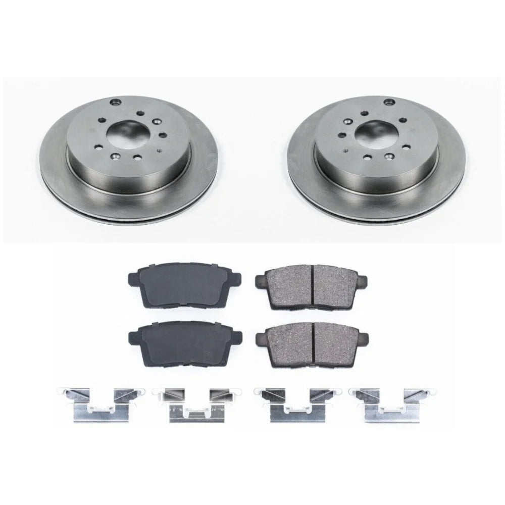 Teledu brake discs and pad kit 2-wheel set rear for mazda 2007-2012 cx-7 sport utility