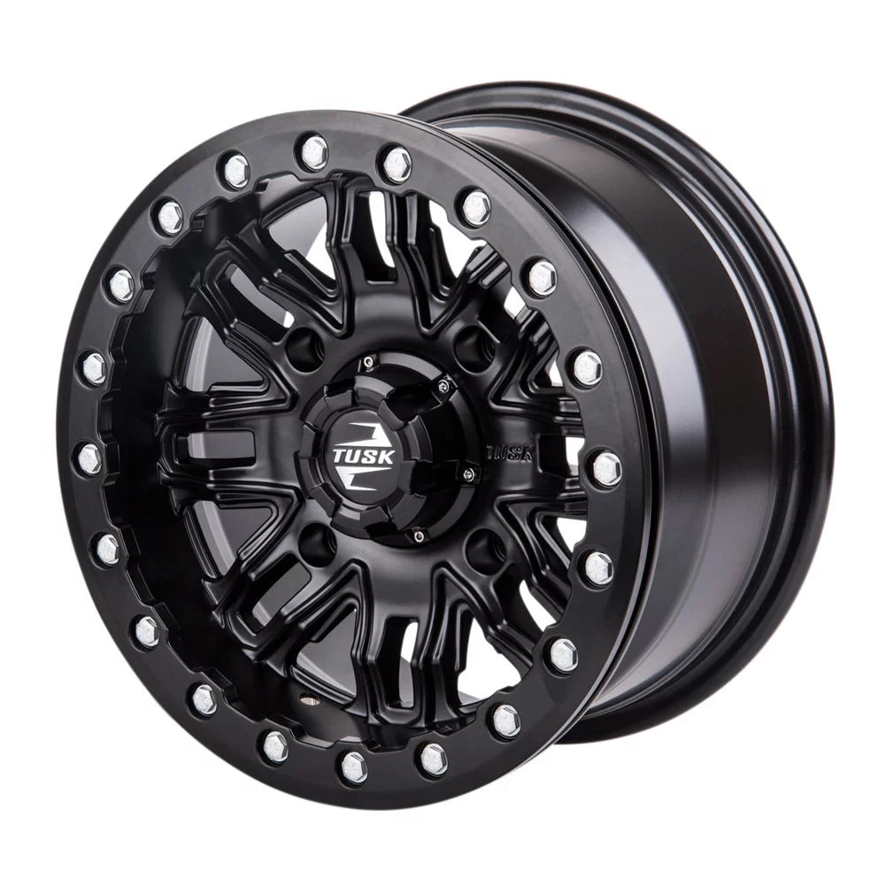 4/137 tusk nebo beadlock wheel 14x7 5.0 + 2.0 matte black for can-am defender hd10 pro limited 2021-2022