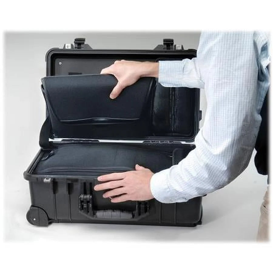 1510loc tsa laptop overnight watertight hard case with wheels, black