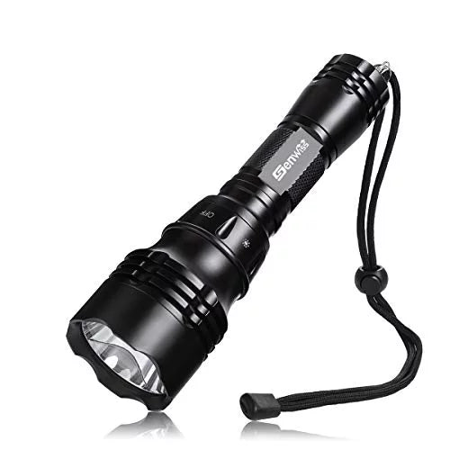 Underwater dive flashlights, rechargeable with five lighting modes underwater flashlight, 80m waterproof dive flashlight with battery and charger for snorkeling