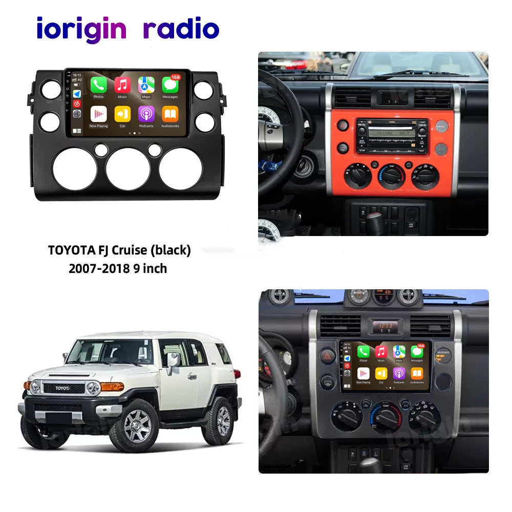 9" android 12 car stereo radio gps navi carplay for toyota fj cruiser 2007-2014  2+32g