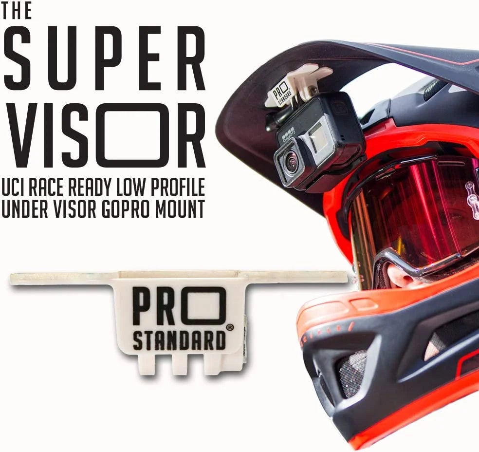 Super visor 2.0 low profile under visor helmet mount for gopro cameras