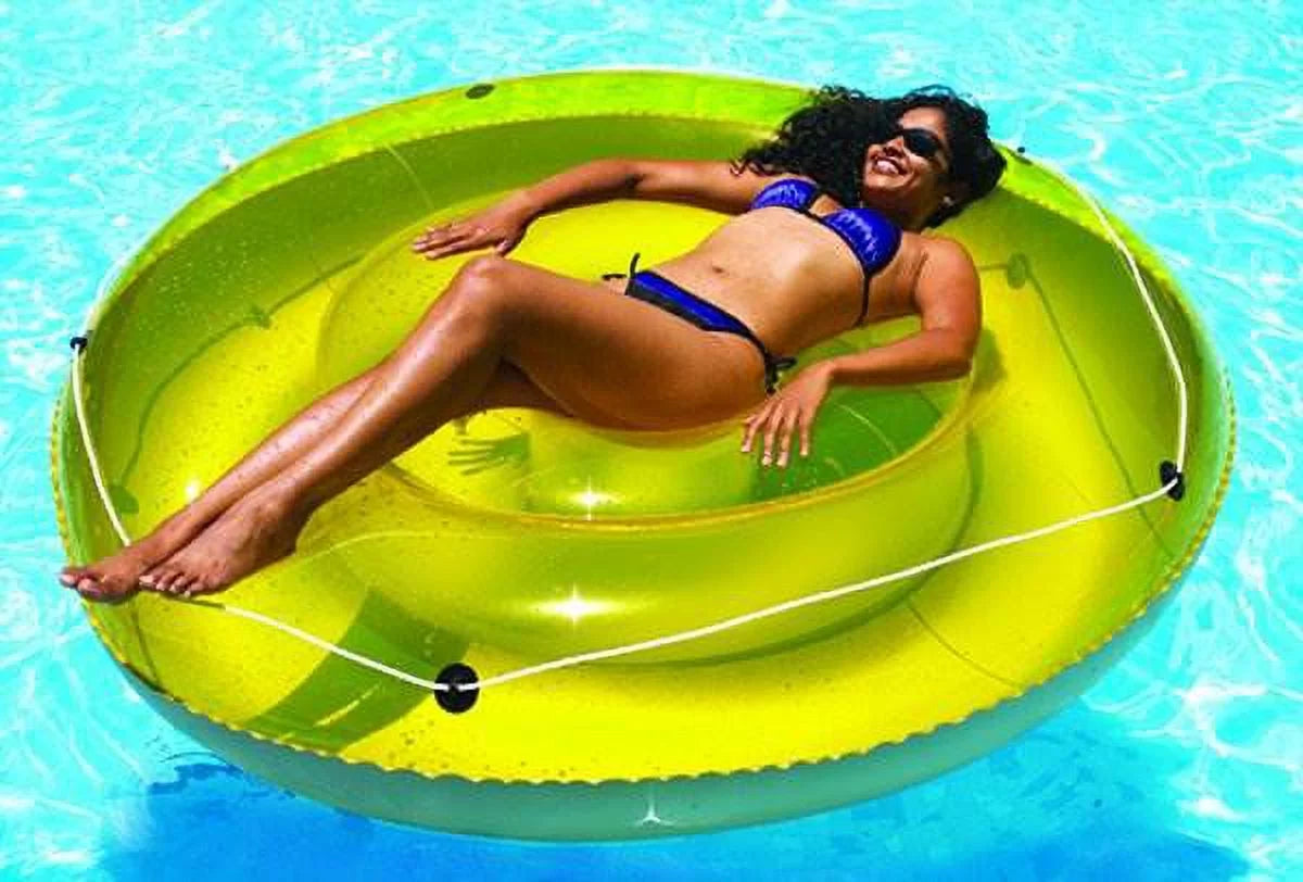 Swimline 9050 72" swimming pool sun tan lounger island float inflatables, 6-pack