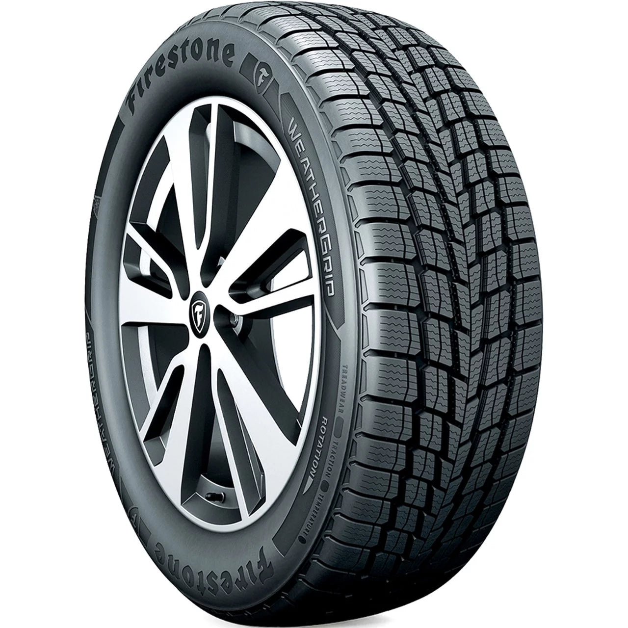 4 new firestone weathergrip all-season tires - 245/60r18 105h fits: 2011-19 ford explorer xlt, 2016-21 honda pilot ex-l