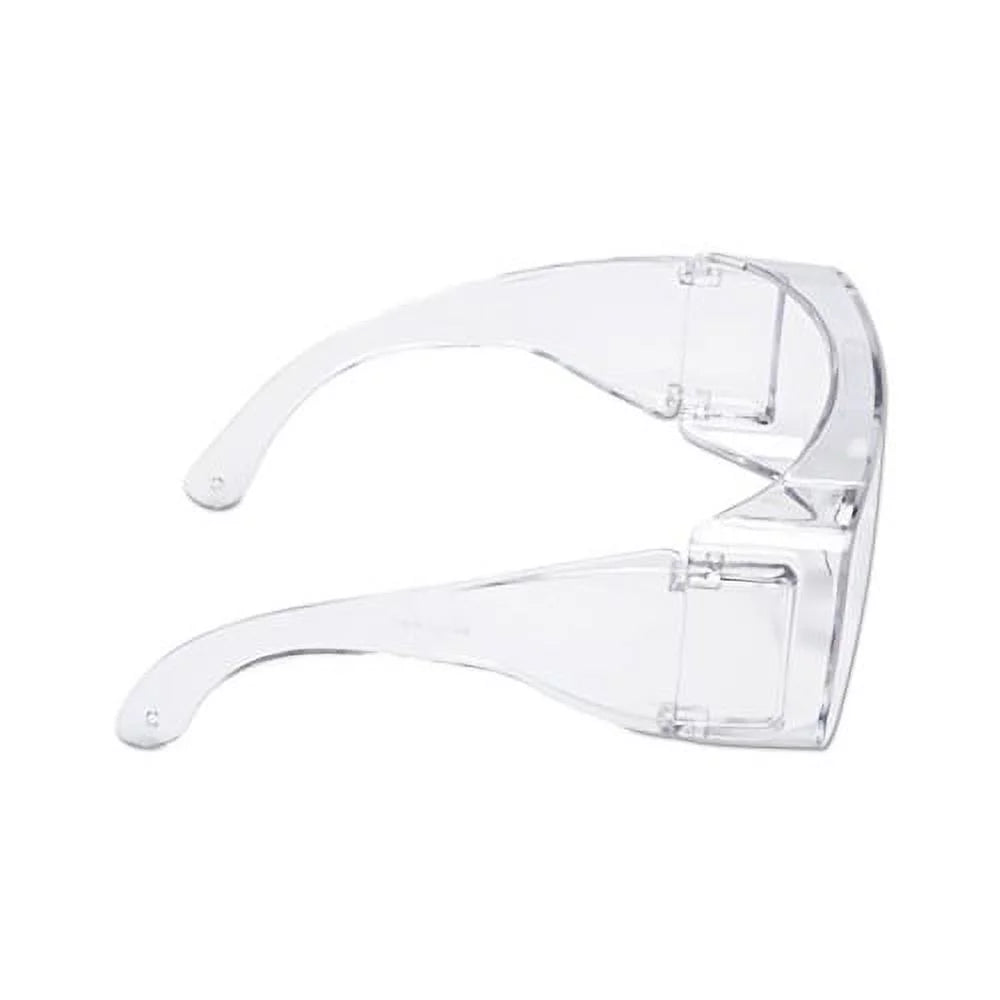 Tour guard v safety glasses one size fits most, clear frame/lens, 20/box