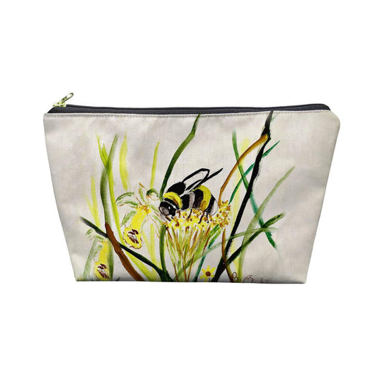 Betsy drake interiors bee & flower pouch 8.5x6