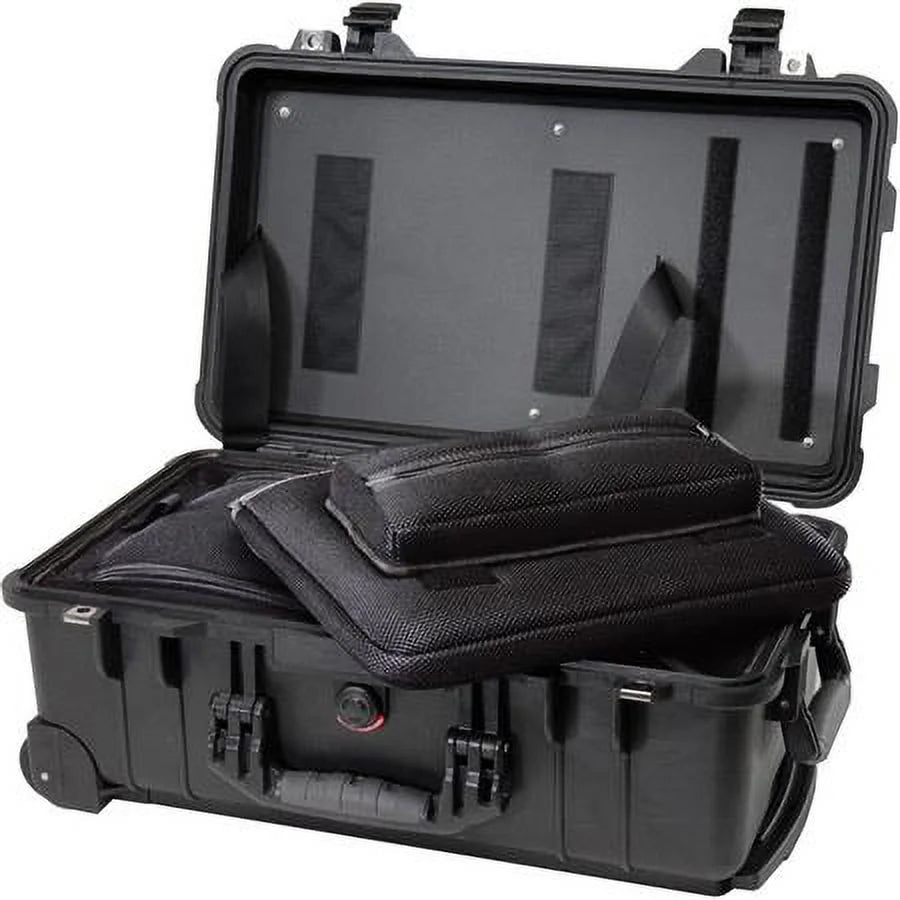 1510loc tsa laptop overnight watertight hard case with wheels, black