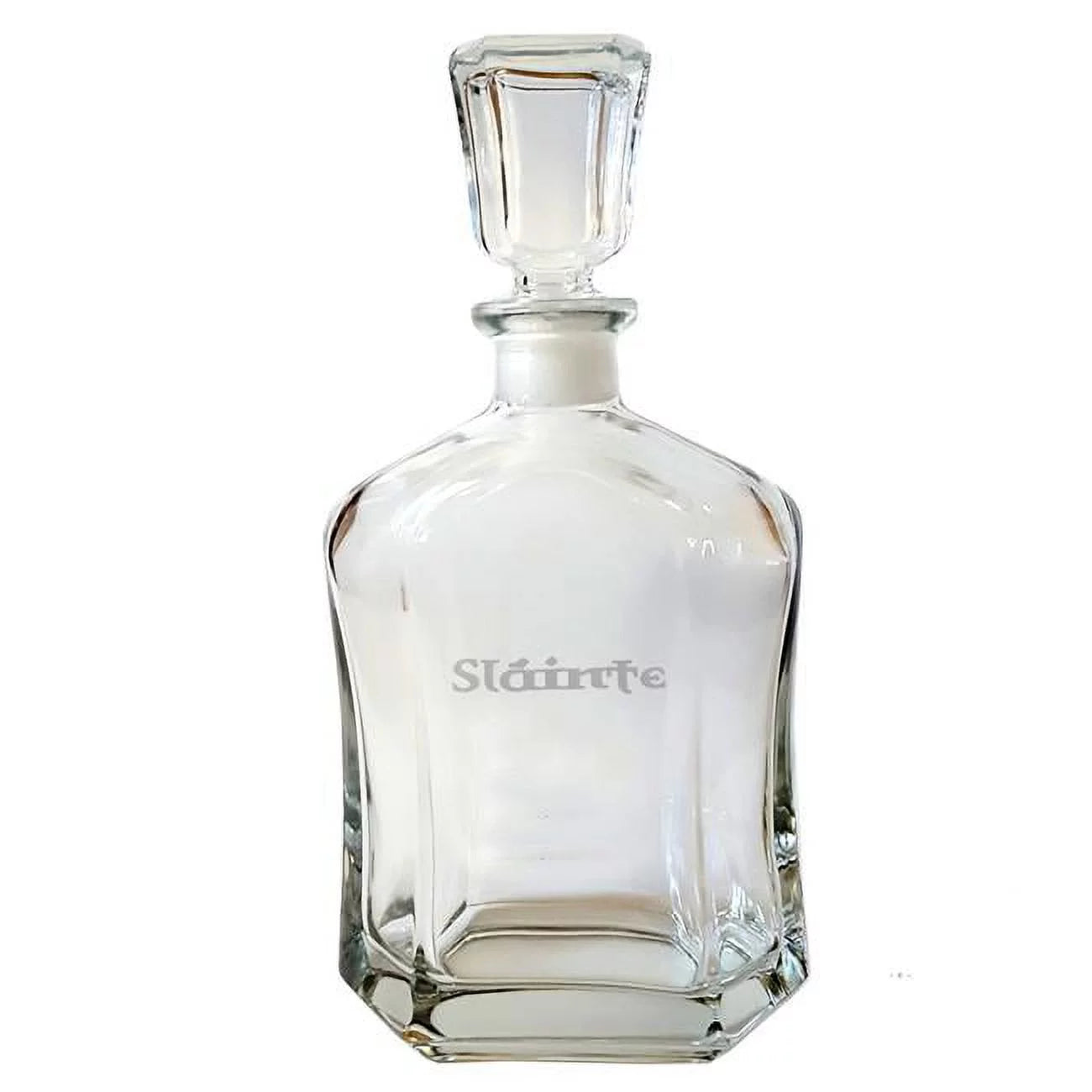 23.75 oz slainte engraved decanter glass