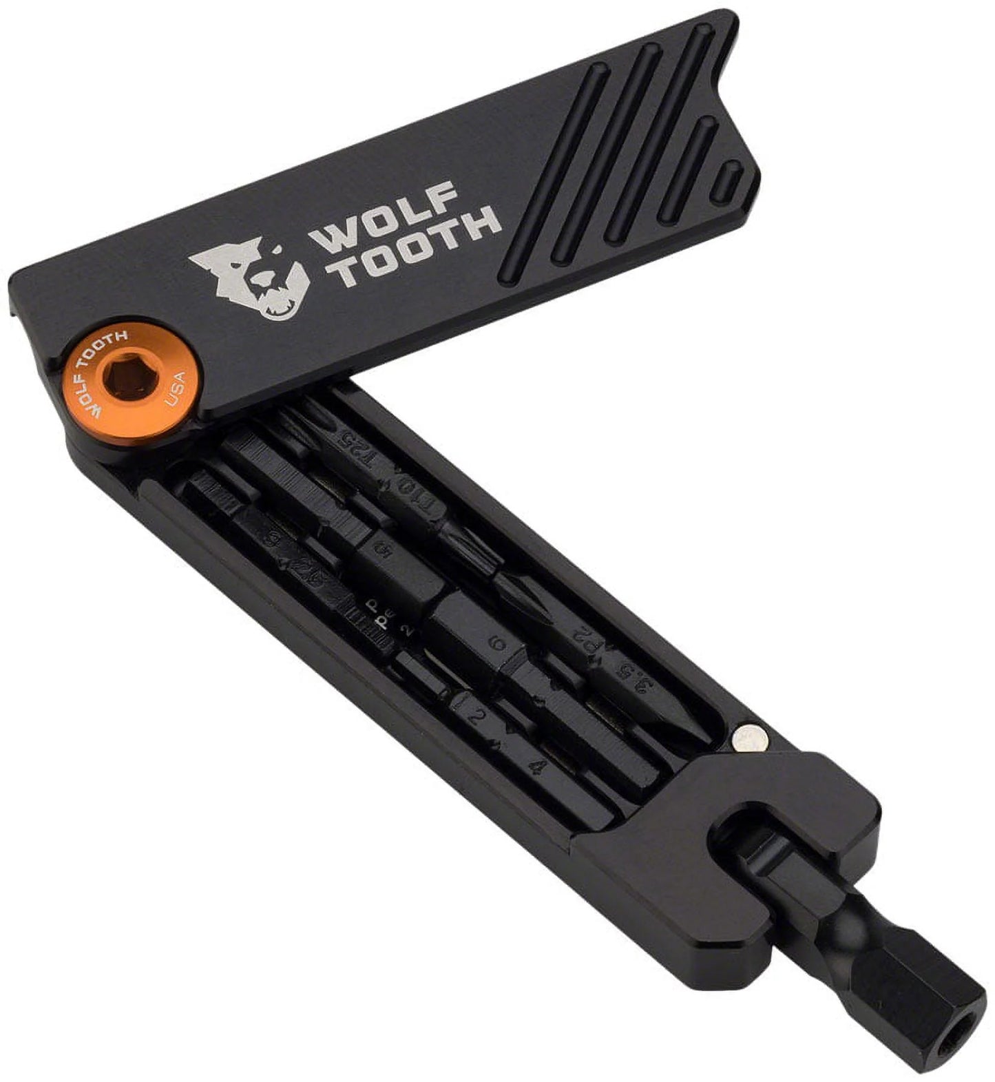 Wolf tooth 6-bit hex wrench - multi-tool, orange ed-coated corrosion-resistant