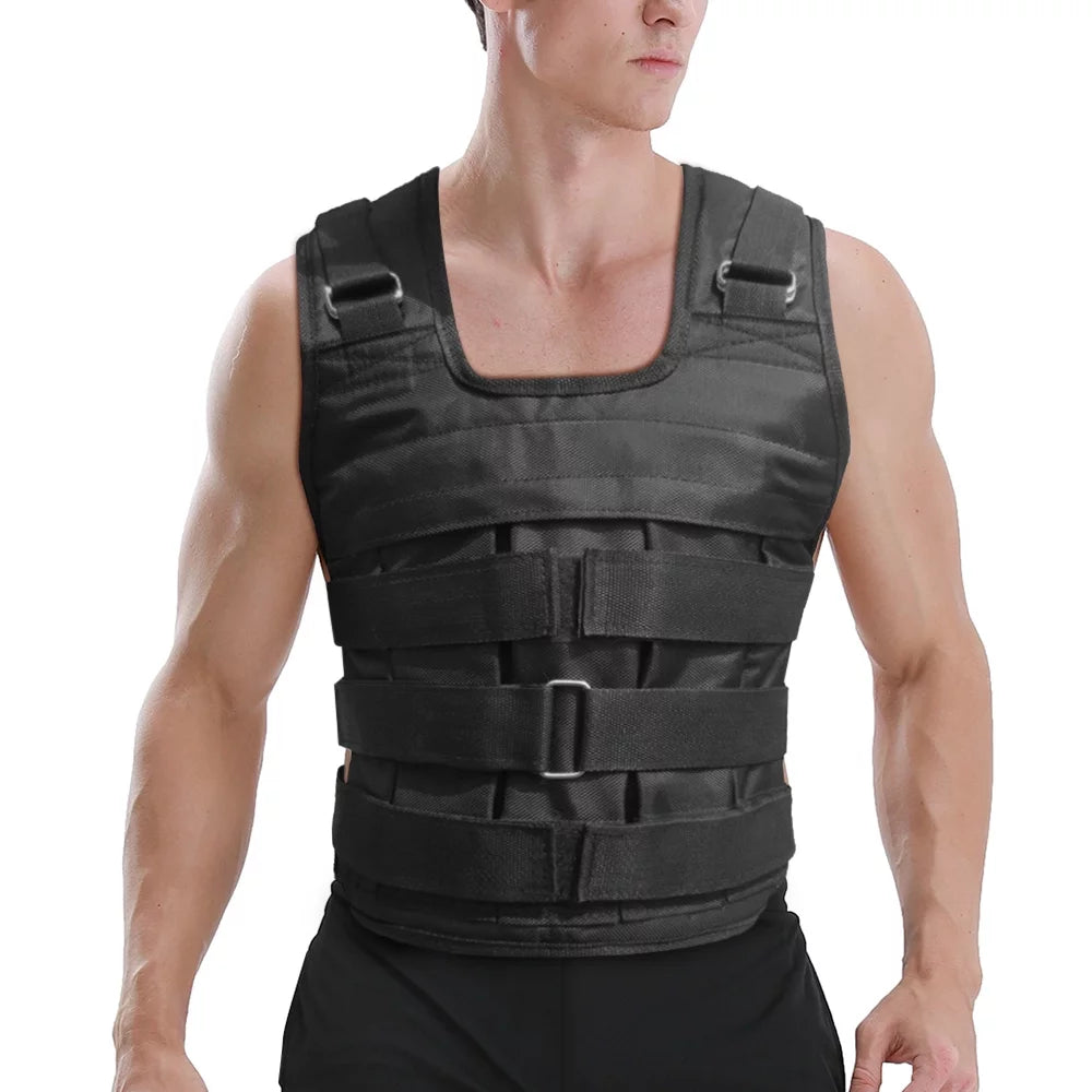 Walmeck waistcoat, adjustable weighted vest for strength training , 50kg max. load (empty), oxford exercise weight loading