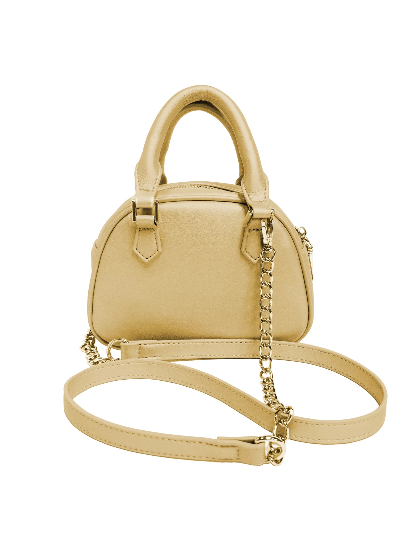 Badgley mischka metallic gold crossbody dome bag