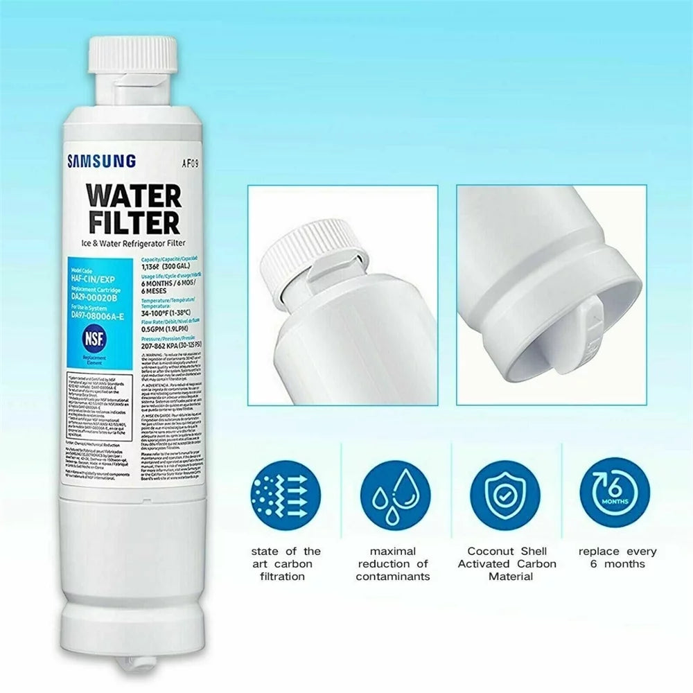 4 pack da29-00020b/ haf-cin/exp replacement refrigerator water filter