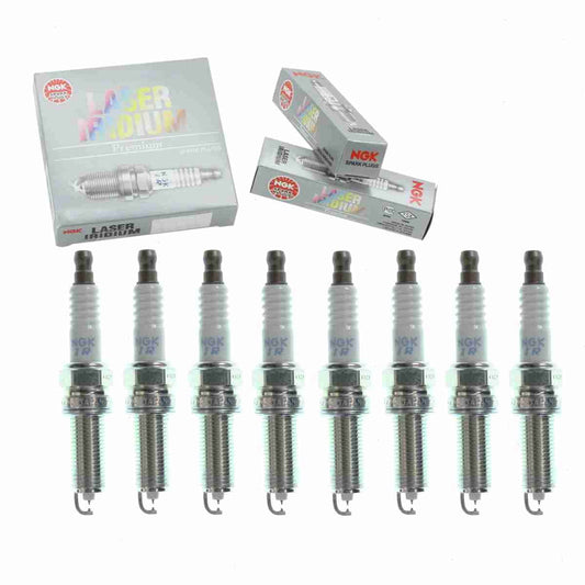 8 pc ngk laser iridium spark plugs compatible with hyundai genesis 5.0l v8 2012-2016