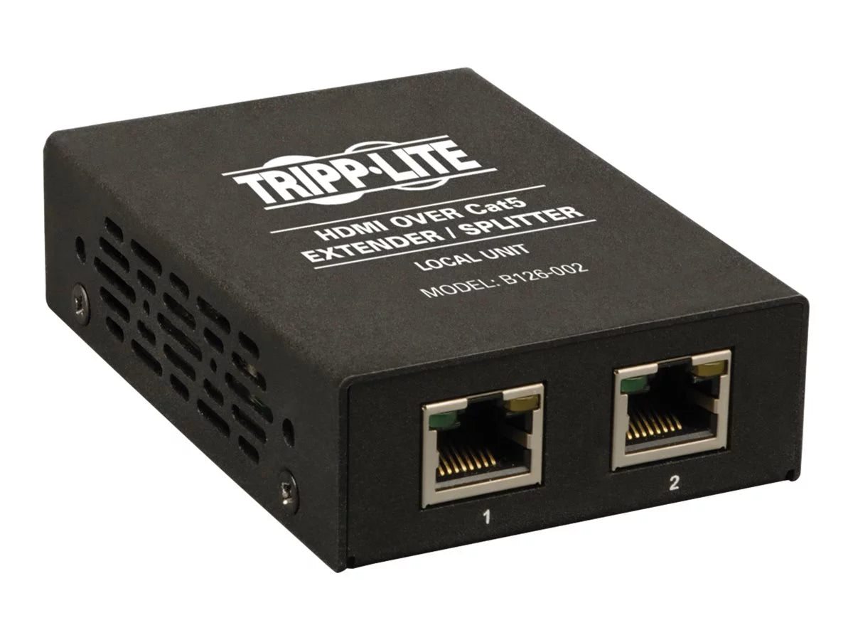 Tripp lite 2-port hdmi over cat5/cat6 a/v extender/video splitter 150ft b126002