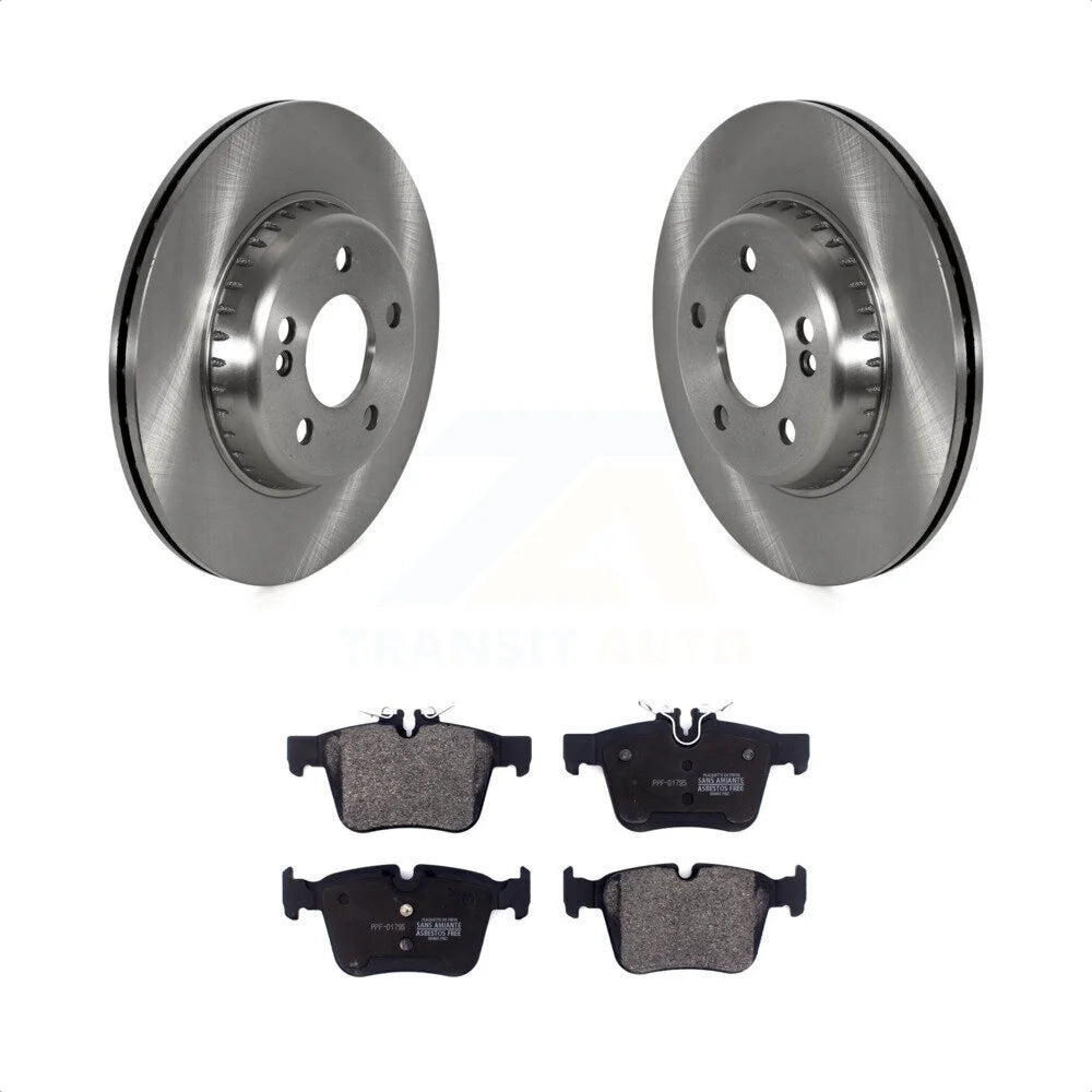 Transit auto - rear disc brake rotors and semi-metallic pads kit for mercedes-benz c300 c400 c350e k8f-103835